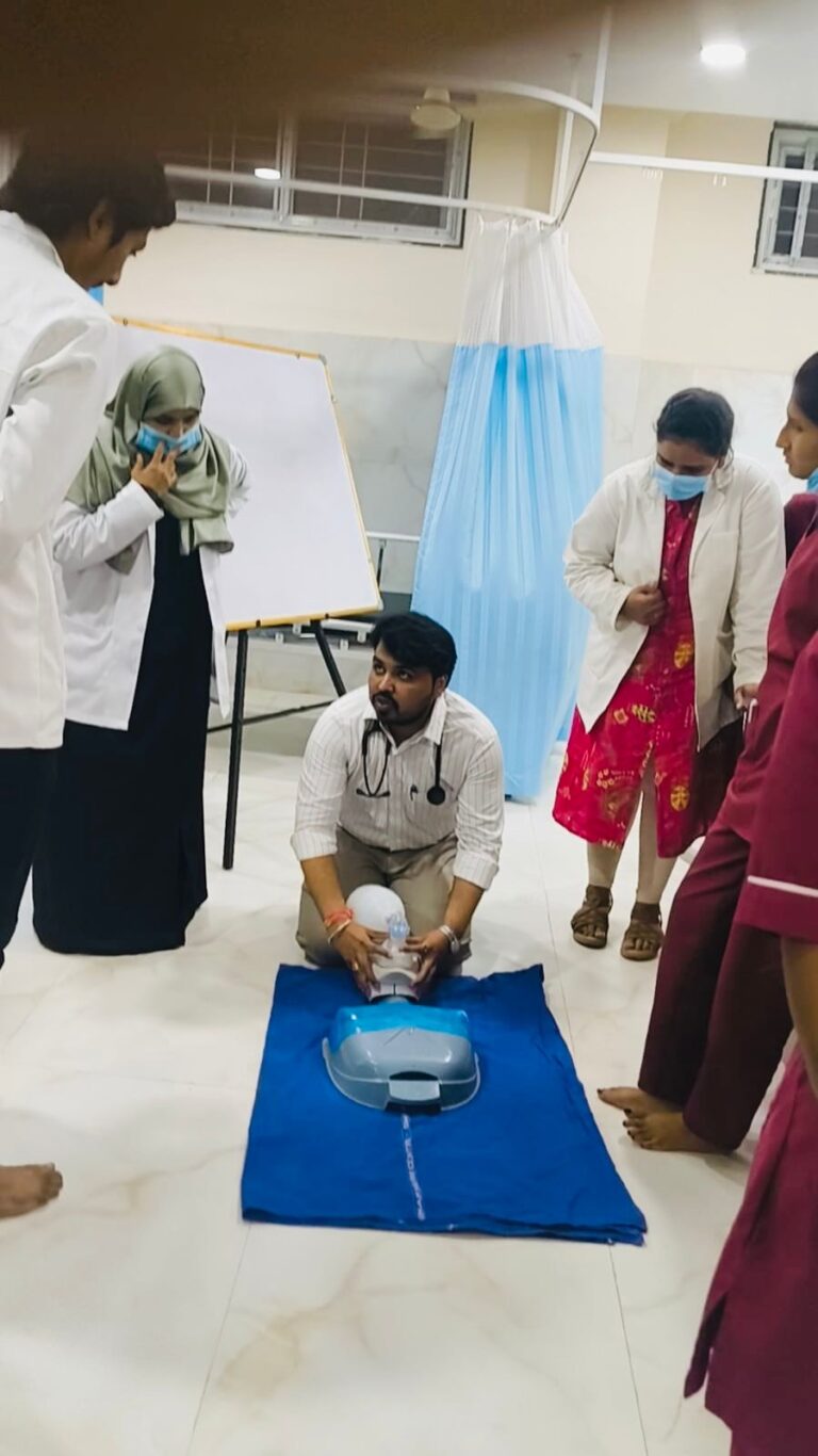 Basic life support and CPR training provided by Dr.Sachin at hospital